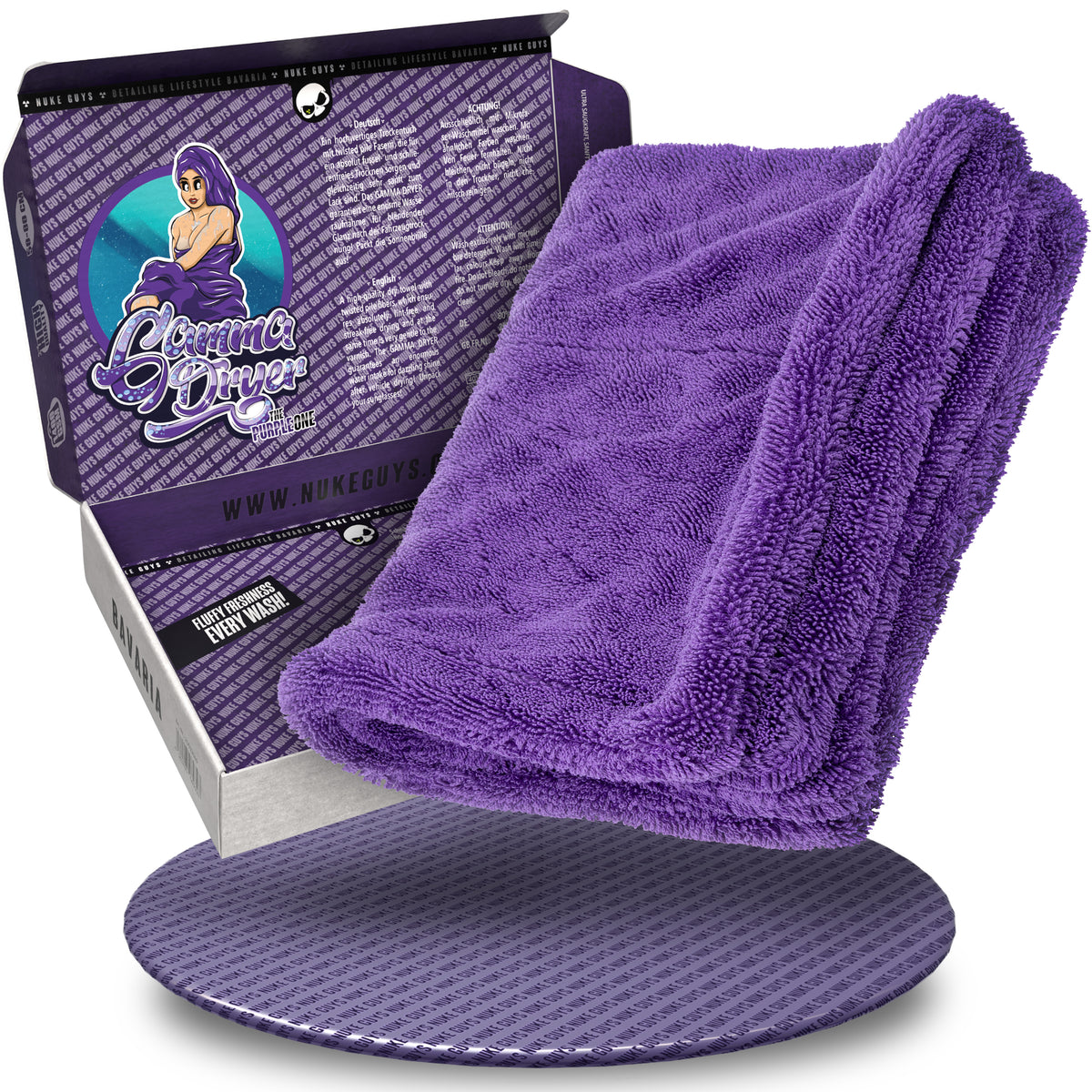 Nuke Guys Gamma Dryer - Mikrofaser Trockentuch - 1400 GSM, 40 x 60 cm - Lila - Verpackt