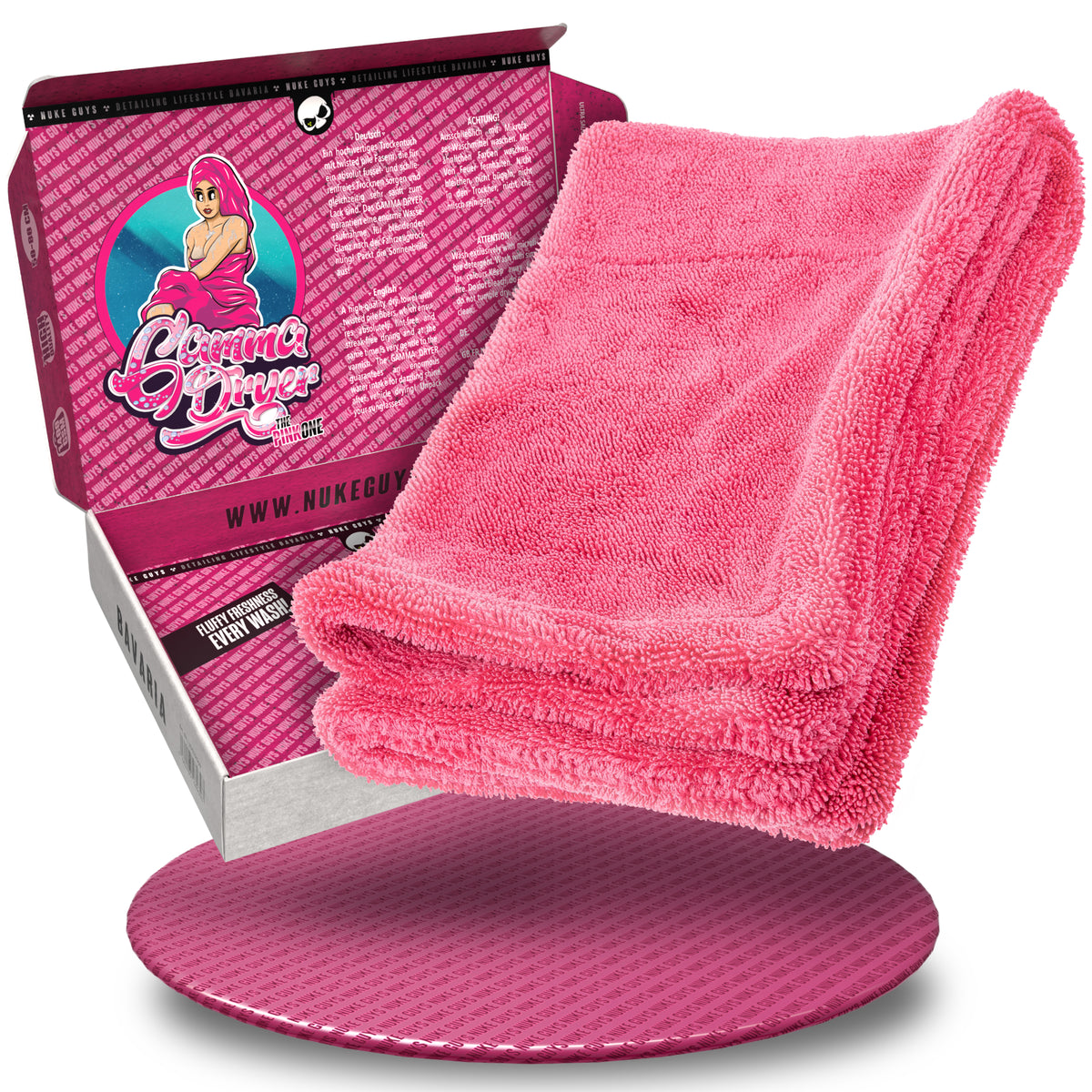 Nuke Guys Gamma Dryer - Mikrofaser Trockentuch - 1400 GSM, 40 x 60 cm - Pink