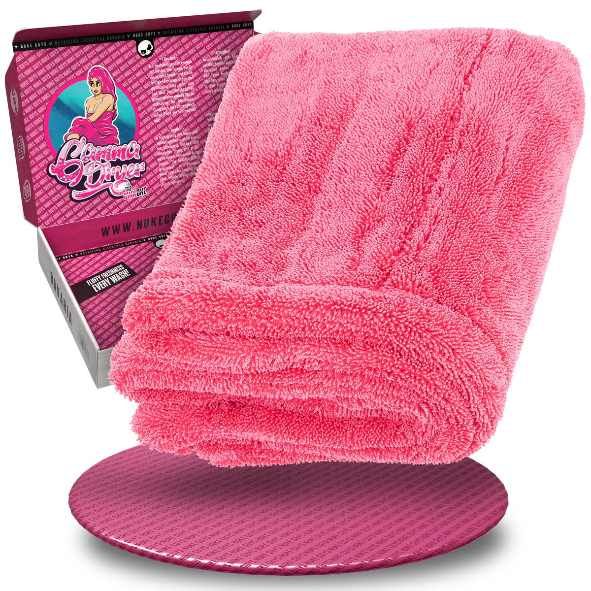 uke Guys Gamma Dryer - Mikrofaser Trockentuch - 1400 GSM, 50 x 80 cm - Pink