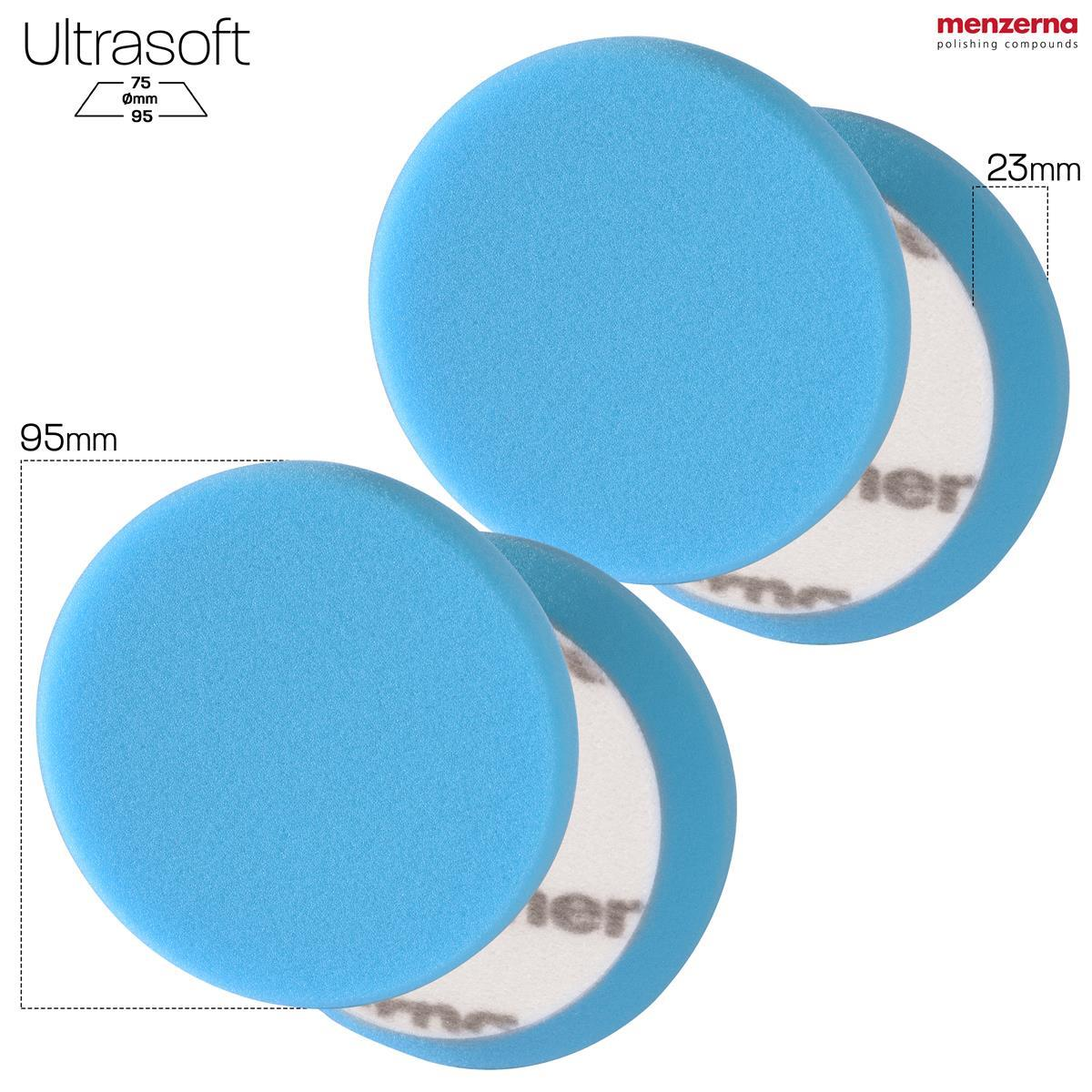 Menzerna Wax Foam Pad PREMIUM - 95 mm/3,5" - blau - 2 Stück - Autocleanhaus 