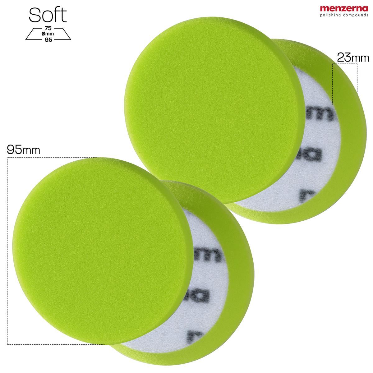 Menzerna Soft Cut Foam Pad PREMIUM - 95 mm/3,5" - grün - 2 Stück - Autocleanhaus 