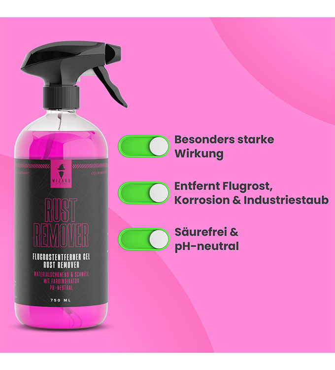 Wizard of Gloss Rust Remover Flugrostentferner 750ml - Autocleanhaus 
