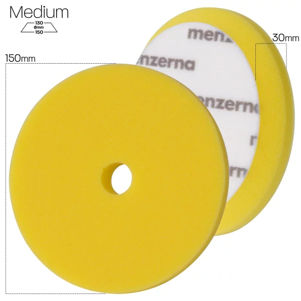 Menzerna Medium Cut Foam Pad PREMIUM - 150 mm - gelb