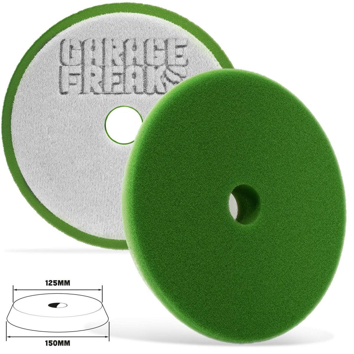 Garage Freaks Polierpads - made by menzerna - 150mm Polierfläche - 125mm Klettfäche - Autocleanhaus 