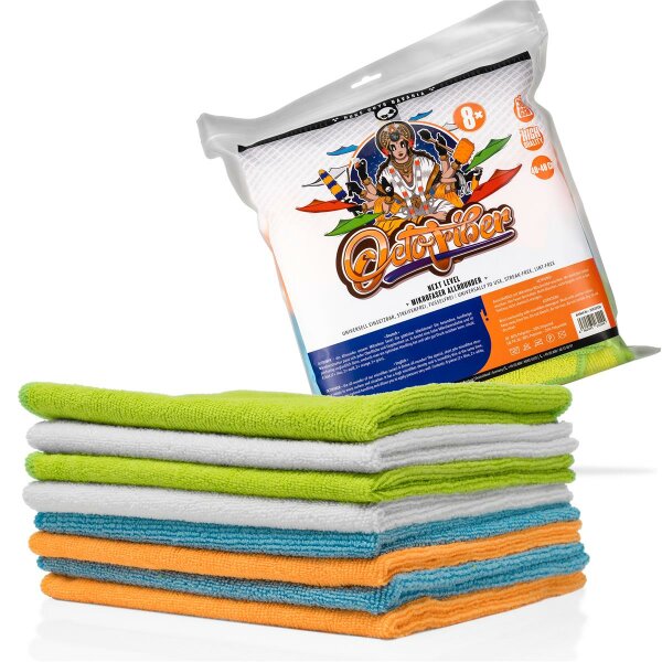 Nuke Guys - Octofiber - Mikrofaser Allrounder - 320 GSM, 40x40cm - verpackt - 8er Pack - Autocleanhaus 